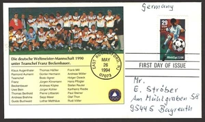 United States 1994 World Cup FDC with Cachet of Members of German Team - Picture 1 of 1