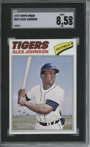 1977 Topps #637 Alex Johnson 9 cartas prueba progresiva. 50a - Imagen 1 de 12