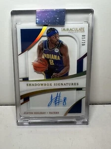 Panini Immaculate Shadowbox Signatures 2020-21 1/10 Justin Holiday #SHS-JHL automático - Imagen 1 de 3