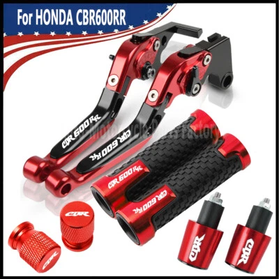 For HONDA CBR600RR 2003-2022 Motorcycle Handlebar Grips Brake Clutch Levers - Imagem 1 de 4