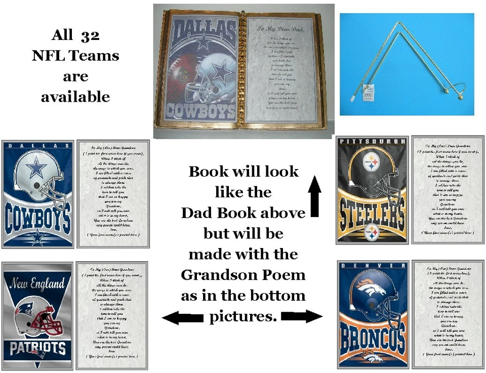 Personalized Grandson NFL Birthday,Father's Day,Valentine's Day, Christmas Gift - Image 1 of 1