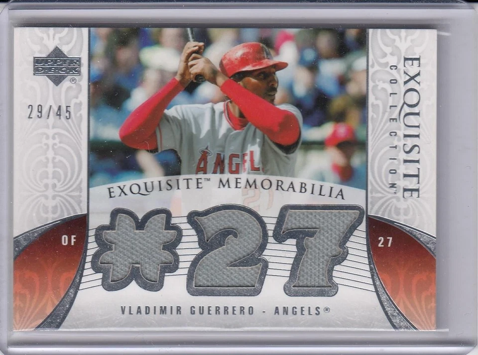 * VLADIMIR GUERRERO * 2006 UD EXQUISITE MEMORABILIA JERSEY RELIC SERIAL # 45 - Image 1 of 1