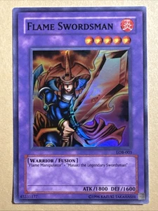 Yugioh - Flame Swordsman - LOB-003 - Near Mint - Picture 1 of 4
