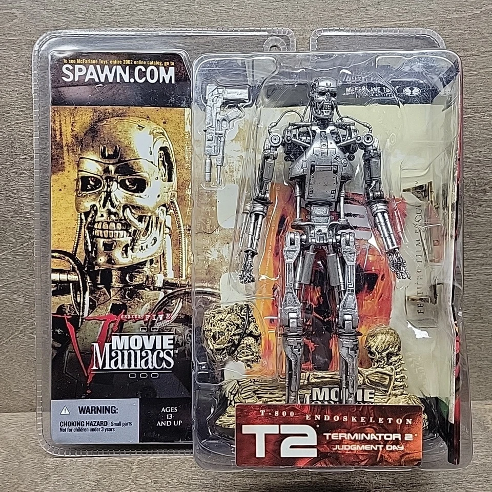 McFarlane Toys Movie Maniacs Series 5 T2 Terminator 2 T-800 Endoskeleton Figure