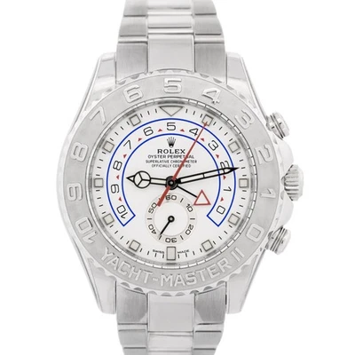 MERCEDES HANDS Rolex Yacht-Master II 44mm 116689 18K White Gold Platinum Watch - Image 1 of 4