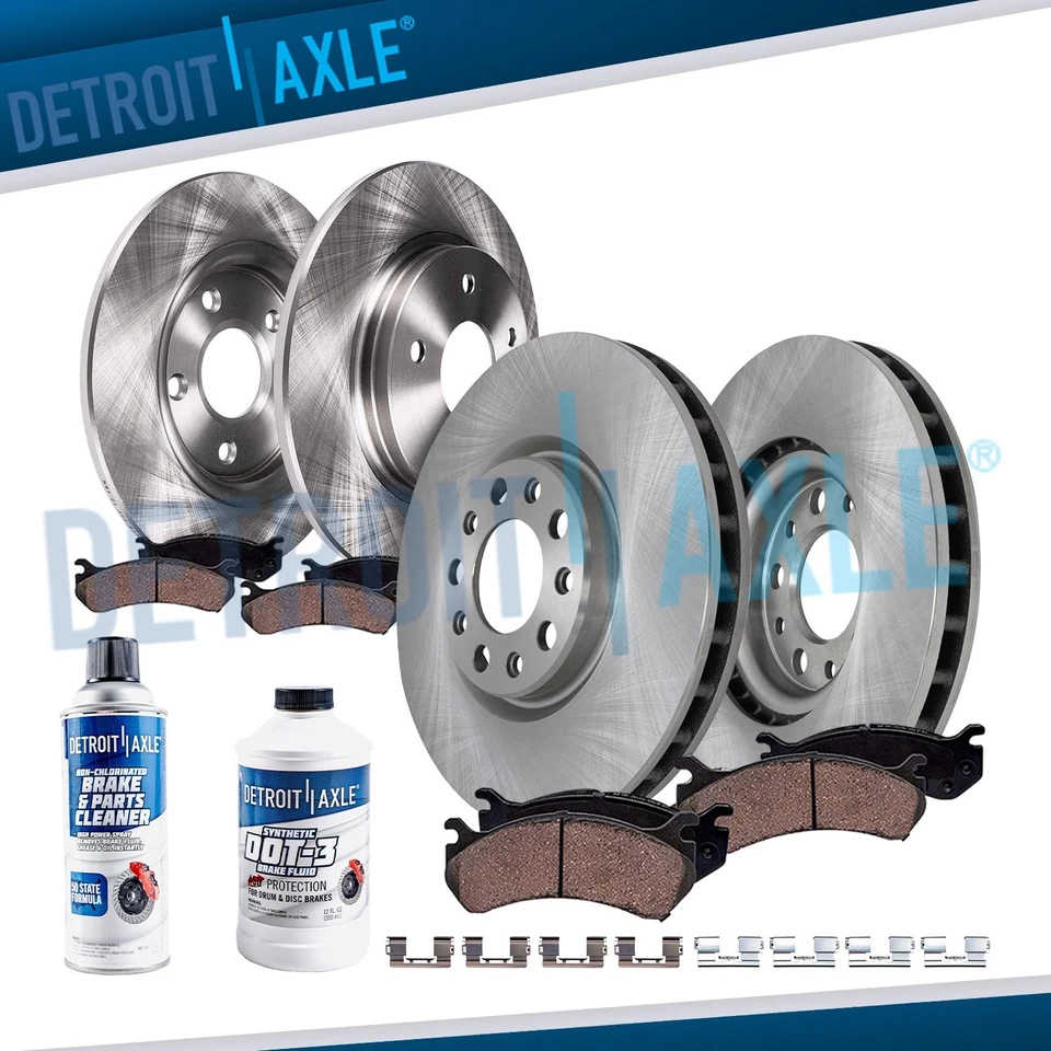 Kit de pastillas de freno de cerámica de rotores delanteros traseros de 10 piezas para Buick Verano Chevy Cruze Volt Foto 1 de 4