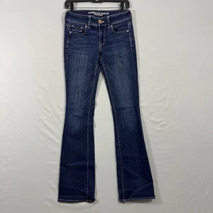 American Eagle Jeans Damen 0 lang blau Kick Boot Super Stretch Denim Hose - Bild 1 von 13