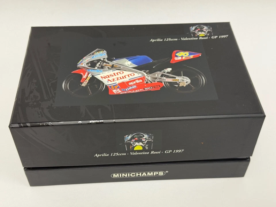 Minichamps Aprilia RSW 125 Nastro Azzurro 1997 V.Rossi 122970046 ABG104 1/12 - Imagem 1 de 4