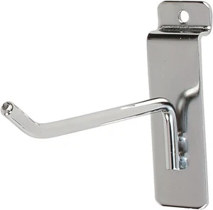 SSWBasics 4 inch Chrome Peg Hook for Slatwall (Slatwall Hook) - 25 Pack 4 Inch - Picture 1 of 1