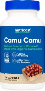 Nutricost Camu 1000mg, 120 Capsule - CCOF Certified Made with Organic,... - Picture 1 of 5