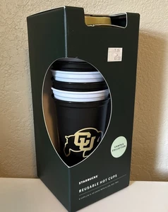 NEU Starbucks 2022 CU University of Colorado Reusable HOT Cups Campus Collection - Bild 1 von 3