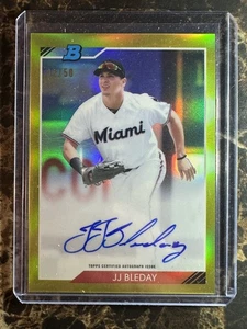 2020 Bowman Heritage JJ Bleday Chrome Gold Refractor Prospect Auto #12/50 - Bild 1 von 2