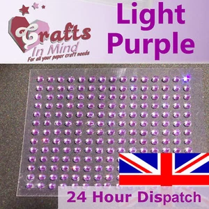 195 x 3mm Light Purple Rhinestone Diamante Gems | Round - Picture 1 of 1