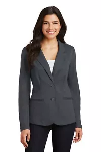 Port Authority LM2000 Women's Cotton/Poly Welt Pockets Knit Modern Blazer - Picture 1 of 6
