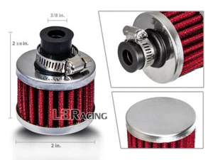 Universal Crankcase Air Breather Red Filter 3/8" Inch (10mm) Inlet For VW Engine - Picture 1 of 1