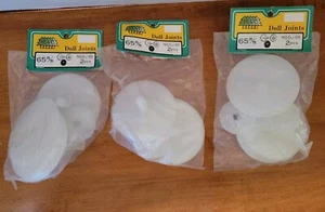 3 sets 65mm JOINTS for DOLL, BEAR making - 2 piece Joints, 3 Sets - Picture 1 of 3
