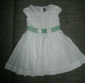 ***Paper Moon Kleid Hochzeit Taufe Geburtstag weiß grün Gr. 122 NEU*** - Bild 1 von 3