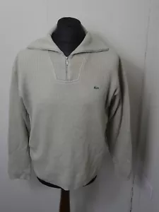 Lacoste Sweatshirt Herren Gr. 4 Medium M Grau Freizeit Bestickt Strick (R362 - Bild 1 von 9