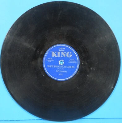 THE CHECKERS YOU'VE BEEN FOOLING AROUND ~ OVER THE RAINBOW  10" 78 RPM 1954 G+!! - Image 1 of 4