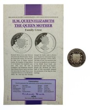 Cayman Islands 1994 Queen Mother Family Crest Silver Proof One Dollar Coin # 3