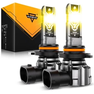 AUXBEAM 9145 9140 H10 LED Fog Light Bulbs Conversion Kit Super Bright Yellow 1:1 - Picture 1 of 12