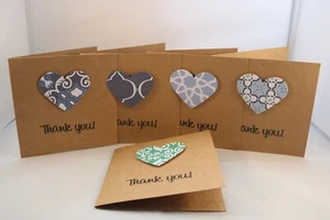 Der Magnolienpapierbaum, marokkanische Kraft braun Dankeskarten x 5, Design 1 - Bild 1 von 3