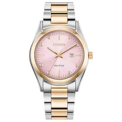 Citizen Sport Luxury Diamonds Eco-Drive Two Tone Steel Ladies Watch EW2706-58X - Image 1 of 4