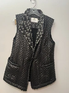 Janska Vest Women's Medium Fleece Quilted Jacket Long Black - Picture 1 of 3