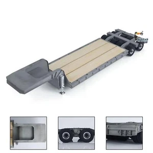 LESU 872MM Metal Wood 4Axles Engineering Trailer for Tamiya 1/14 RC Truck Cars - Picture 1 of 22