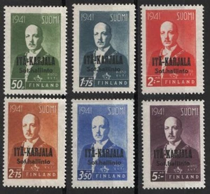 East Karelia War Time President Risto Ryti Complete Mint MNH Set 1942 - Picture 1 of 1