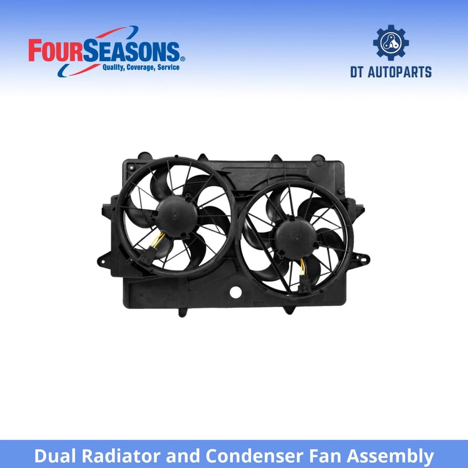 Conjunto de ventilador condensador y radiador doble Mazda Tribute 2005-2006 4 estaciones Foto 1 de 4