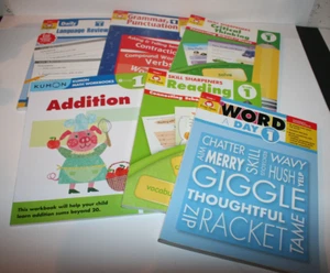 Lot of 6 Homeschool Workbooks Evan Moor Kumon Grade 1 - Picture 1 of 1