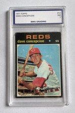 1971 Topps Baseball Card #14 Dave Concepcion Cincinnati Reds BMG Graded 7 NM