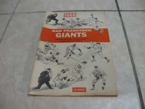 1968 VINTAGE MLB SAN FRACISCO GIANTS vs CARDINALS BASEBALL PROGRAM & SCORECARD - Picture 1 of 3