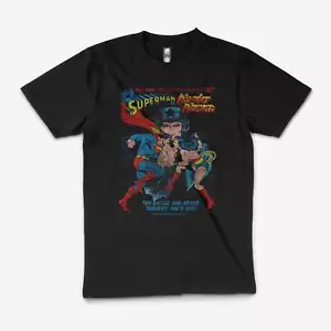 DC Comics Superhero Superman vs Wonder Woman T-Shirt Unisex Tee Black Size 3XL - Picture 1 of 2
