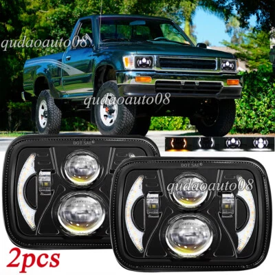 DOT Pair 5X7" 7x6inch Rectangle LED Hi/Lo Headlights DRL fit Toyota Pickup Truck - Image 1 of 4