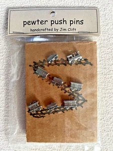 Neu in Verpackung Set 8 Zug Zinn Stecknadeln Jim Clift handgegossen 1999 Motorwagen Begleitwagen - Bild 1 von 4