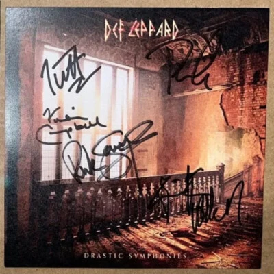 Def Leppard с автографом компакт-диск драстические симфонии подписанный лито карта запечатанный - Изображение 1 из 3