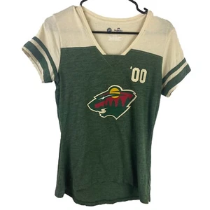 Majestic NHL  Minnesota Wild Women’s Tee Shirt Size Medium - Picture 1 of 6