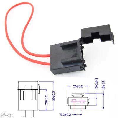 1 set Medium In Line 18AWG Snap Lock Blade Fuse Holder for Car Audio AUX - Image 1 of 4