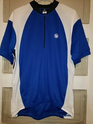 Camiseta deportiva de ciclismo Canari 1/4 cremallera para hombre talla XL azul, blanca Foto 1 de 3