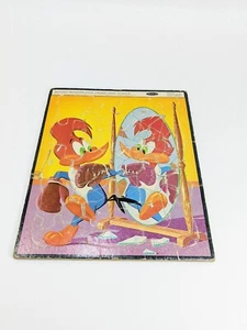 Rompecabezas de incrustación de marco de pájaro carpintero vintage Whitman 1963 - Imagen 1 de 7