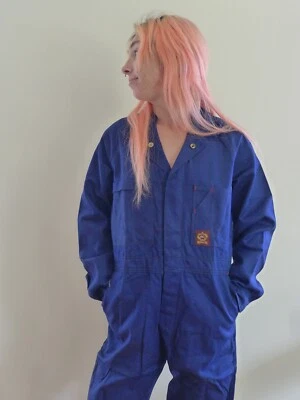 Mono azul King Gee 5 M vintage años 60 sin usar algodón pesado nuevo con etiquetas Foto 1 de 4