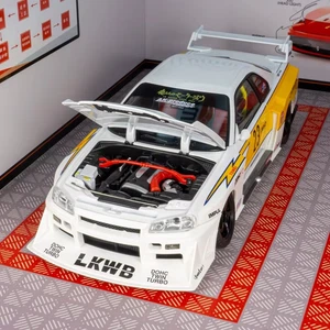 1:18 NISSAN GT-R34 Skyline Alloy Diecast Racing Car Model Sound/Light Gift NEW - Picture 1 of 8