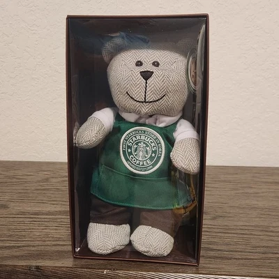 Starbucks Corea Exc 2025 DELANTAL PATRIMONIO BEARISTA Peluche Espiga Nuevo con Etiquetas/Caja Foto 1 de 4