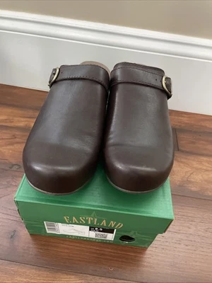 ZAPATOS INFORMALES ZUECO DE CUERO LIGERO MARRÓN ADELE EASTLAND PARA MUJER 33978-02 8,5 Foto 1 de 4