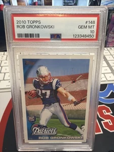 2010 Topps - Rob Gronkowski #148 Cutting To His Right PSA 10 GEM MT - Bild 1 von 1