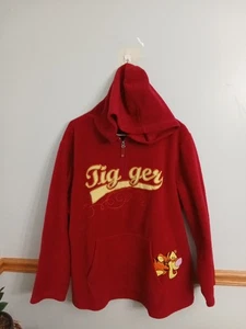 Disney Tigger 1/4 Zip Fleece Hoodie Pullover Red Size 2XL - Picture 1 of 15