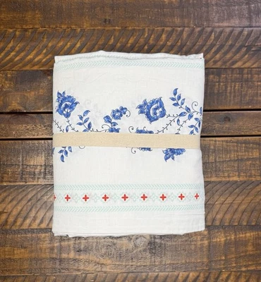 Funda nórdica completa/queen GreenRow/Williams Sonoma Gracie algodón lino nueva sin etiquetas ob Foto 1 de 2