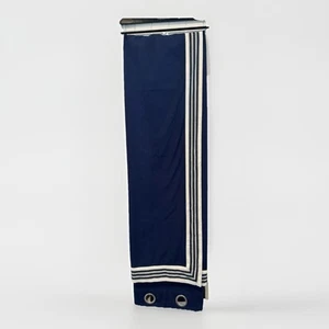 Pottery Barn Kids 2 Panels Cotton Grommet Blackout Curtain Blue & White Borders - Picture 1 of 9